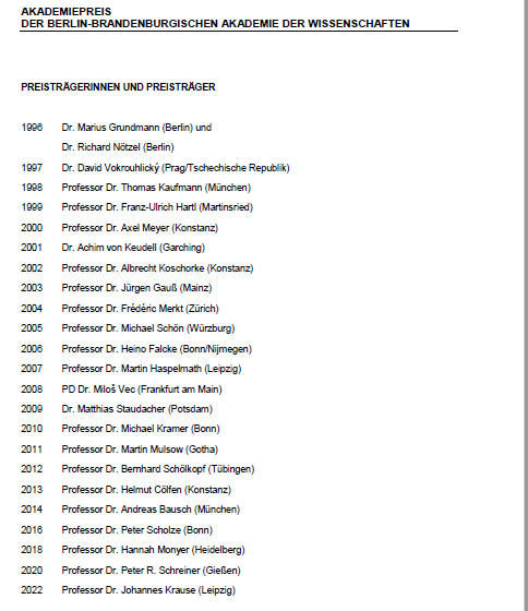 Preise sind Karriere-Booster. Was könnte hier auffallen? #Akademiepreis