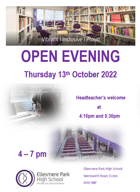 EllesmerePark's tweet photo. Come along to our Open Evening on Thursday 13th October 2022 from 4pm until 7pm! We look forward to welcoming you all π#TeamEllesmere #OpenEvening #ProudToBeConsilium https://t.co/H5CX8I0iYp