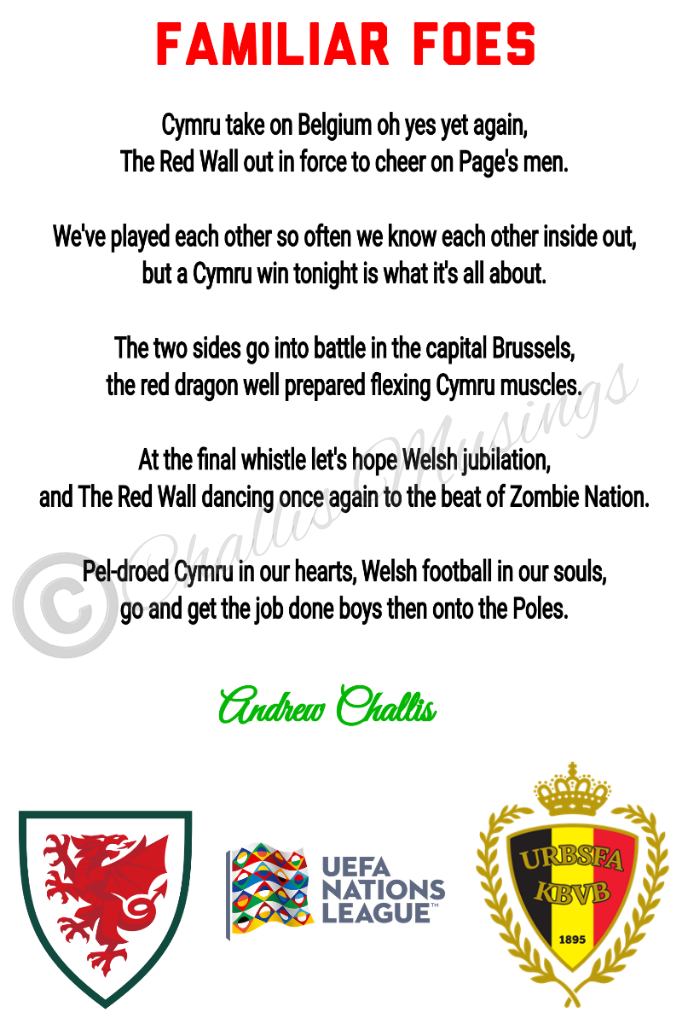 Challis' Musings (Poet & Lyricist) (@challismusings) on Twitter photo 🏴⚽️🇧🇪 <a href="/TomiCaws/">Thomas Wynne Lewis 🏴</a> <a href="/WelshFanZoneTV/">Welsh Fan Zone TV 🏴</a> <a href="/welshfootball_/">Welsh Football Fans</a> <a href="/gwylwalgoch/">Gŵyl Wal Goch</a> <a href="/Walgoch2016/">Wal Goch🏴</a> <a href="/IndyWalesFans/">Welsh Football Fans for Independence</a> <a href="/asoundreaction/">David Owens</a> <a href="/CymruRetro/">CymruRetro</a> @PlayFrTheDragon <a href="/TColumbians/">The Columbians</a> <a href="/IntWales/">International.Wales</a> <a href="/RedWallNews1/">Red Wall News 🏴</a> <a href="/wales_watch/">Wales Watch 🏴⚽️</a> <a href="/vivabale_/">Viva Bale🏴</a> <a href="/Colemans_Dream/">Coleman Had A Dream Podcast</a> <a href="/dialm4merthyr/">Dial M For Merthyr</a> <a href="/AndrewDowling84/">Andrew Dowling</a> <a href="/symons_kit/">Kit Symons</a> <a href="/iwanwroberts/">Iwan Roberts</a> 🏴⚽️🇧🇪 <a href="/TomiCaws/">Thomas Wynne Lewis 🏴</a> <a href="/WelshFanZoneTV/">Welsh Fan Zone TV 🏴</a> <a href="/welshfootball_/">Welsh Football Fans</a> <a href="/gwylwalgoch/">Gŵyl Wal Goch</a> <a href="/Walgoch2016/">Wal Goch🏴</a> <a href="/IndyWalesFans/">Welsh Football Fans for Independence</a> <a href="/asoundreaction/">David Owens</a> <a href="/CymruRetro/">CymruRetro</a> @PlayFrTheDragon <a href="/TColumbians/">The Columbians</a> <a href="/IntWales/">International.Wales</a> <a href="/RedWallNews1/">Red Wall News 🏴</a> <a href="/wales_watch/">Wales Watch 🏴⚽️</a> <a href="/vivabale_/">Viva Bale🏴</a> <a href="/Colemans_Dream/">Coleman Had A Dream Podcast</a> <a href="/dialm4merthyr/">Dial M For Merthyr</a> <a href="/AndrewDowling84/">Andrew Dowling</a> <a href="/symons_kit/">Kit Symons</a> <a href="/iwanwroberts/">Iwan Roberts</a>