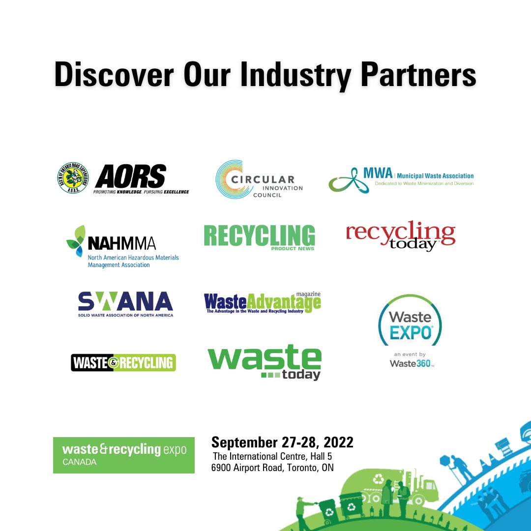 CWRExpo's tweet photo. 🤝Discover our show partners

@AORS_Official, @CircularOnline, Municipal Waste Association (MWA), @NAHMMA, @recyclingpn, @RecyclingToday, @WasteAdvantage, @WasteTodayMag and @WasteRecycleMag

#cwrexpo #recycling #wastemanagement #publicworks #TOevents https://t.co/4zV0IM8h7X