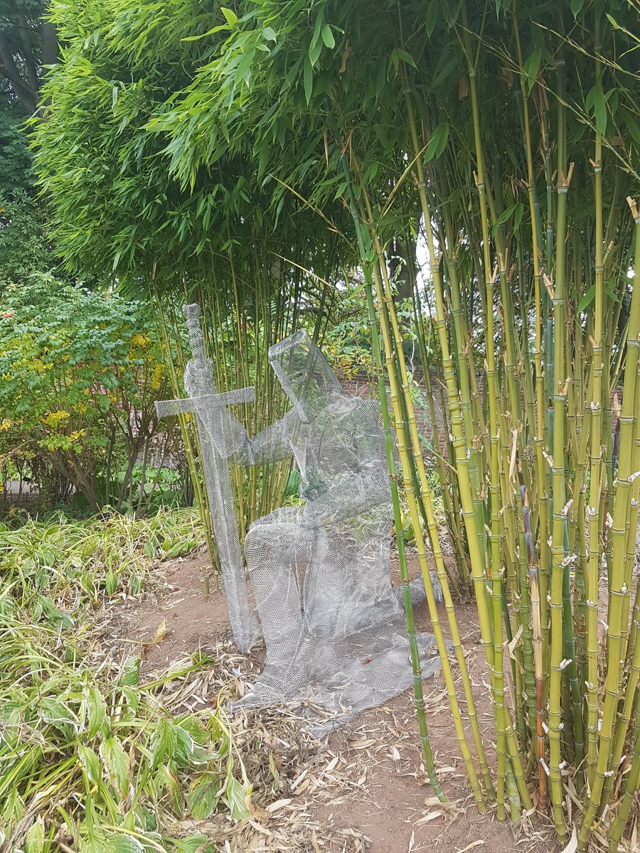 The brilliant 'Ghosts in the Garden' wire sculptures have returned to <a href="/MuseumGardens/">York Museum Gardens</a>
today courtesy <a href="/theyorkbid/">The York BID</a> . We have 15 for you to find this year - goodluck!

<a href="/YorkMuseumTrust/">York Museums Trust</a> #york #garden