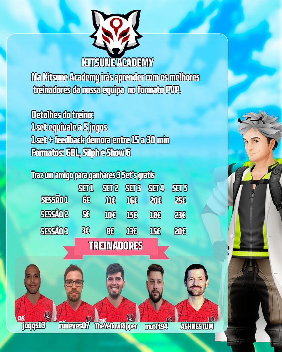 A Kitsune irá dar início a um novo projecto, a Kitsune Academy, de forma a ajudar o PvP a desenvolver e ajudar novos jogadores, iremos dar sessões de coaching com alguns dos jogadores mais experientes do país.