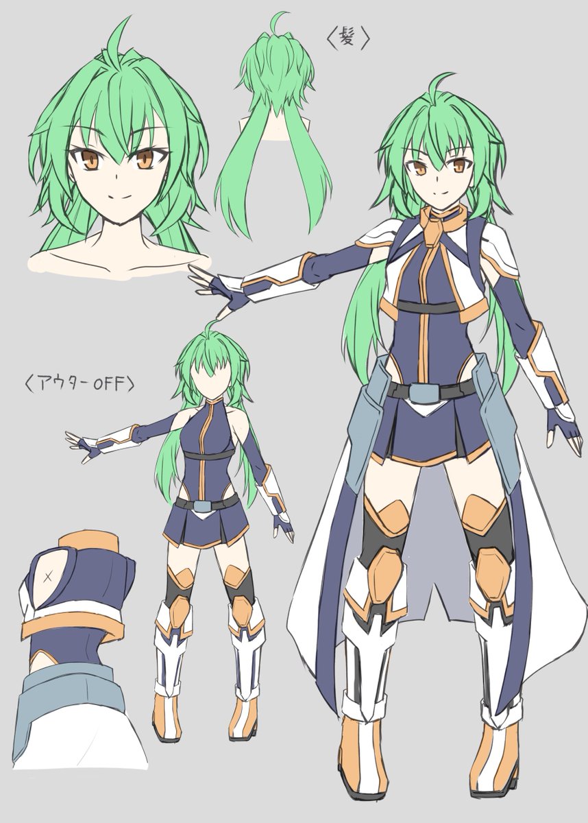 「こっちであまり絵あげれてないのでこっそりキャラデザ(変身系ヒロイン)練習してまし」|葛切のイラスト