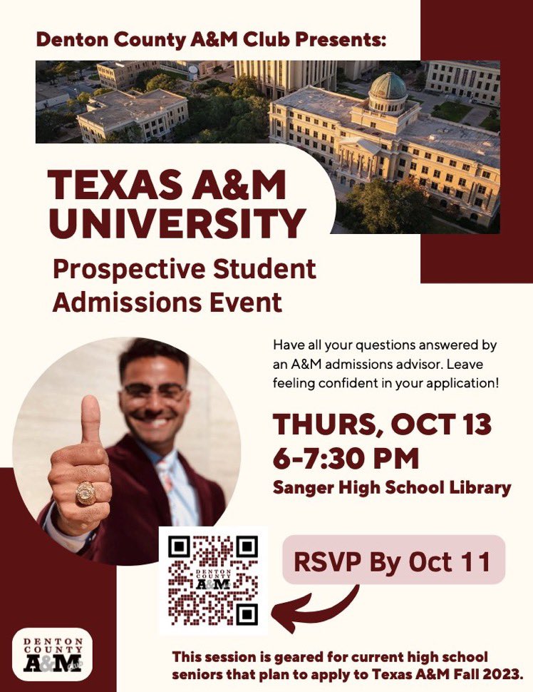 dentoncountyags's tweet photo. Our Prospective Students Admissions Event is 3 weeks away! RSVP today!👍 https://t.co/aTq9RoTZOV