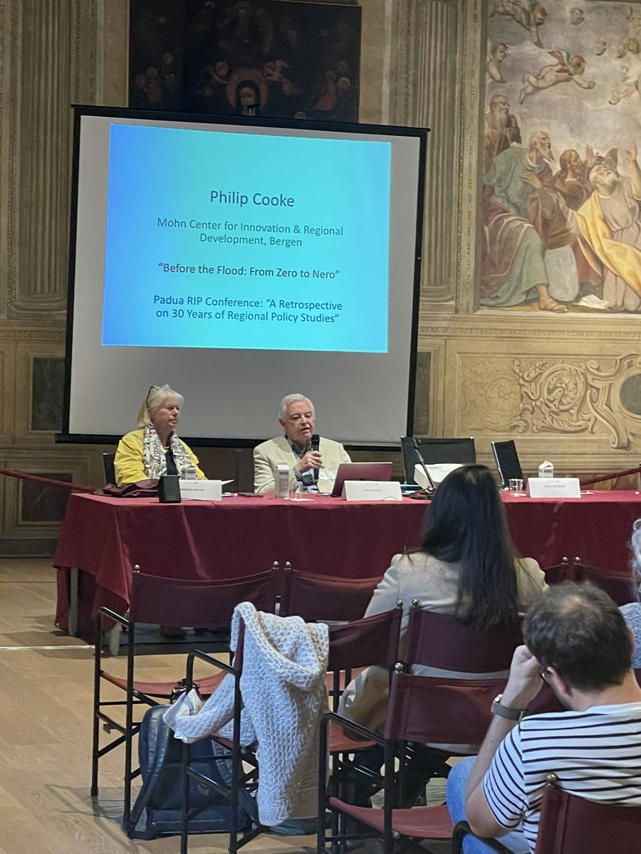 Phil Cooke, adjunct professor at the Mohn Centre, kick off the Regional Innovation Policies conference in Padova, in great style