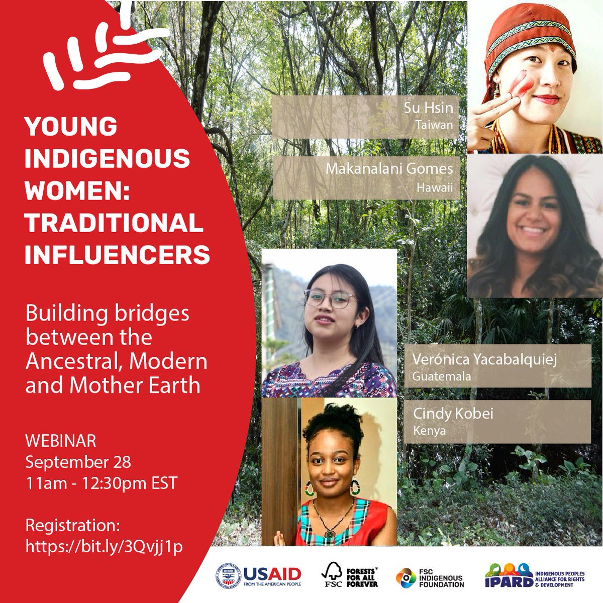 fsc_if's tweet photo. Young #IndigenousWomen are preserving and promoting the traditions of their peoples, raising their voices for Indigenous rights, and protecting the environment and natural resources.

Learn from four leaders and agents of change: https://t.co/RVvweLSCVB

#TraditionalInfluencers https://t.co/qdhLrg3uyr