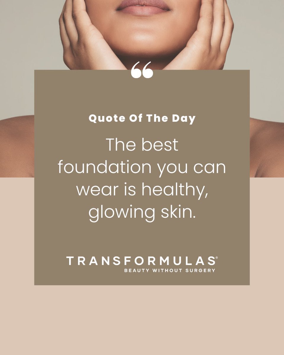 Transformulas's tweet image. Our #SkincareQuote of the day couldn't be more true! 

Comment a '🙌' if you agree!

#skincare #skin #foundation #makeup #skincarequote #quote #trending