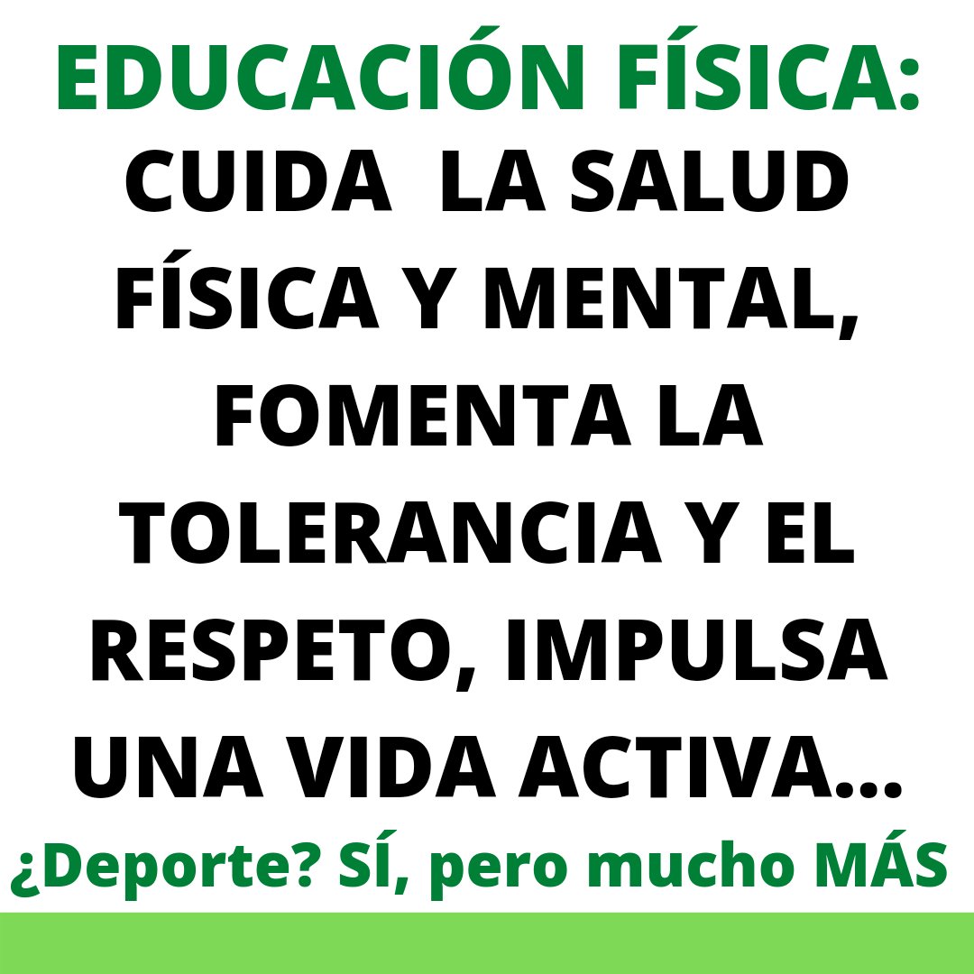 yteducativo's tweet image. 👌 EDUCACIÓN FÍSICA

👉 CUIDA LA SALUD FÍSICA Y MENTAL, FOMENTA LA TOLERANCIA Y EL RESPETO, IMPULSA UNA VIDA ACTIVA...

⚽️🏈 ¿DEPORTE? SÍ, pero mucho MÁS.

#edufis #educacionfisica #edfisica #peteacherlife #educacion #edufisica #educaciónfísica #educaciónfisica #educacionfisica❤️