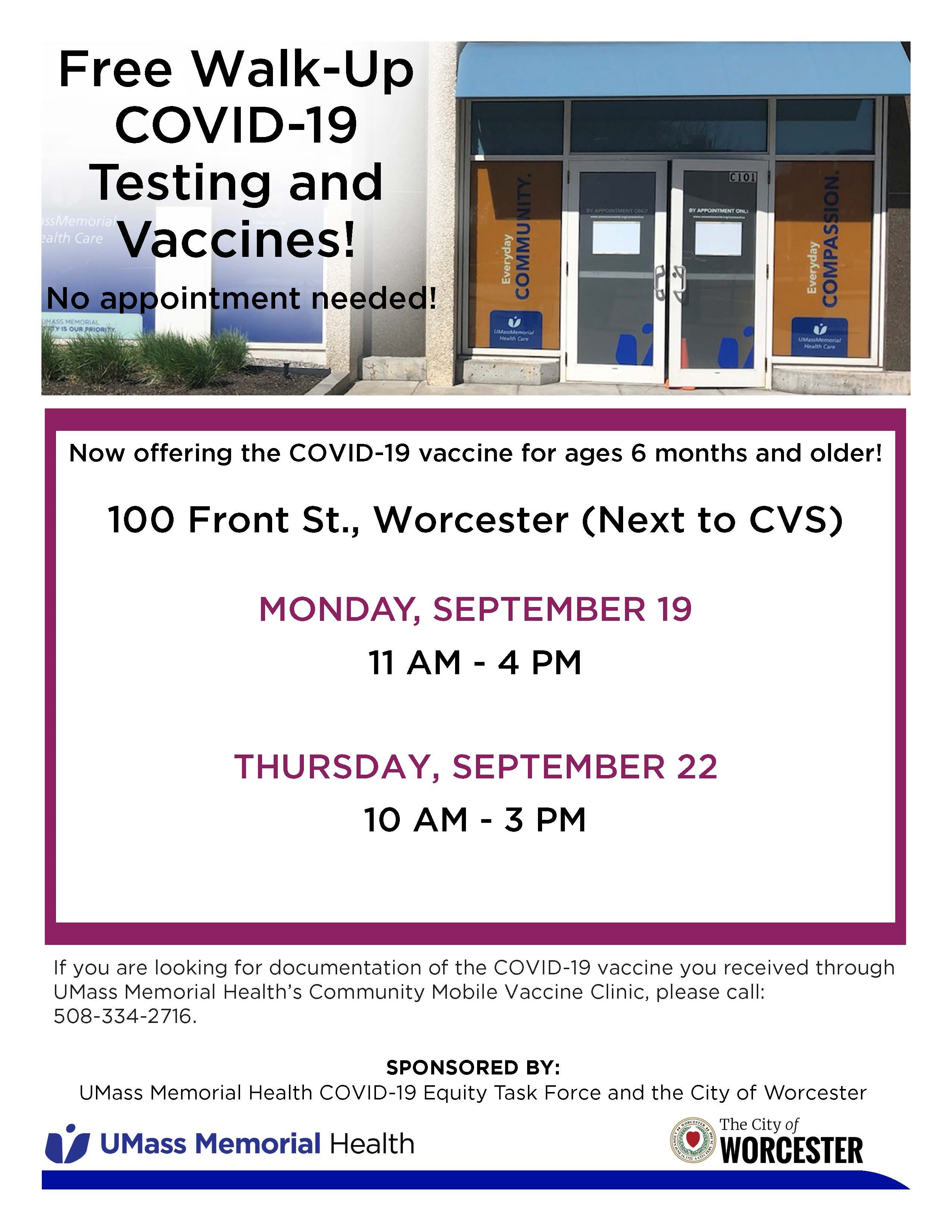 worcester senior center covid vaccine sign up