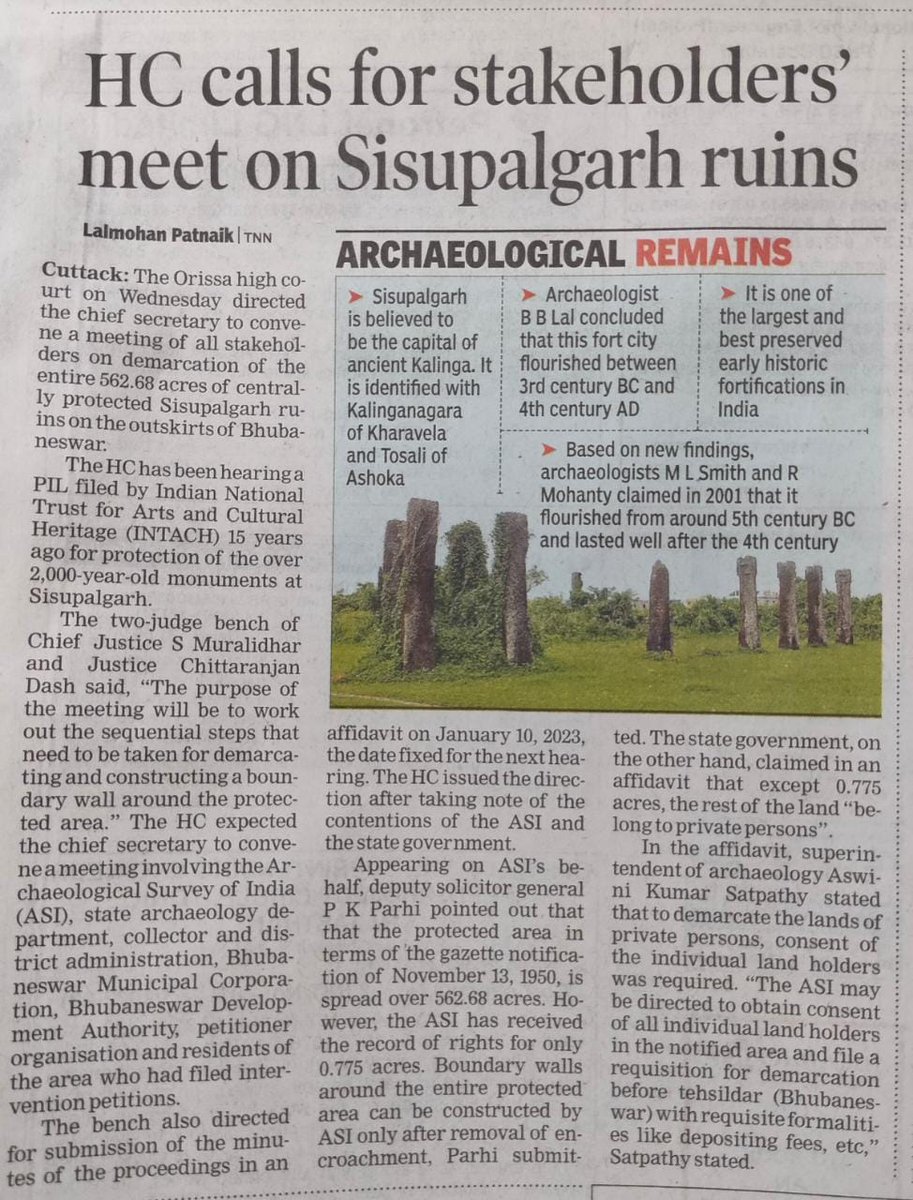 @SecyChief @MoSarkar5T @TourismDptt @HUDDeptOdisha Must ensure the Heritage site gets back the lands encroached now. The area must come under @bmcbbsr for further development and restoration.