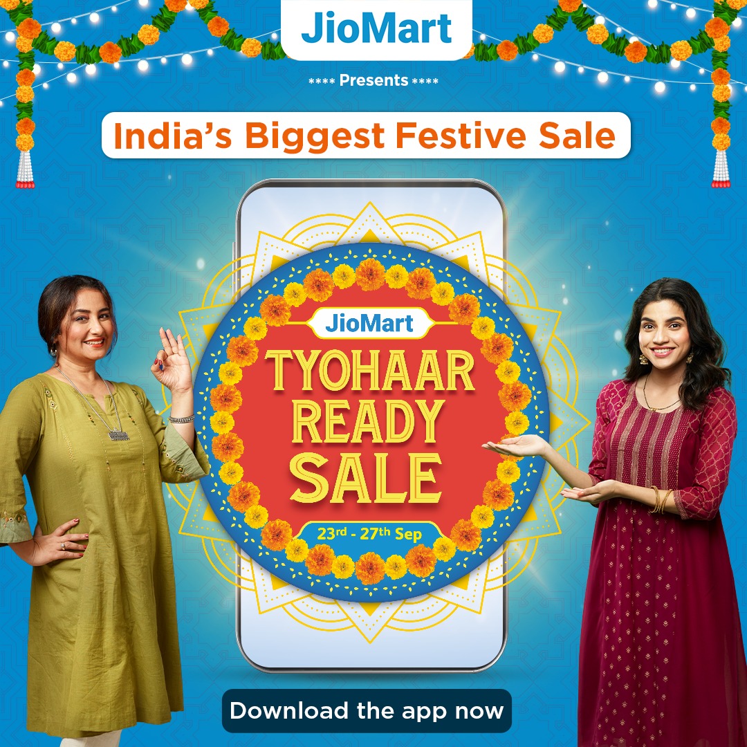 Priyasingh2022's tweet photo. Wow tyohaar ready sale from jio mart is gonna live from 23 to 27 September here you have a good chance to grab these deals don't miss out 
#TyohaarReadySale https://t.co/kBYWvkPJq3 https://t.co/INIbIB6RBo
