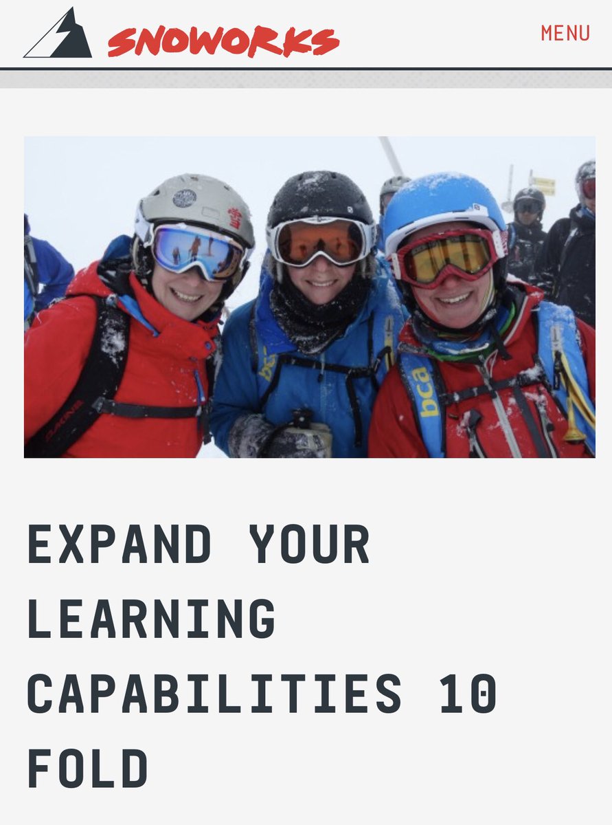 Snoworks's tweet photo. I#expand Your Learning 10 Fold. Make the most of every instructo, every coach. https://t.co/GWSd5wPDhV https://t.co/7CeQxzM9aD