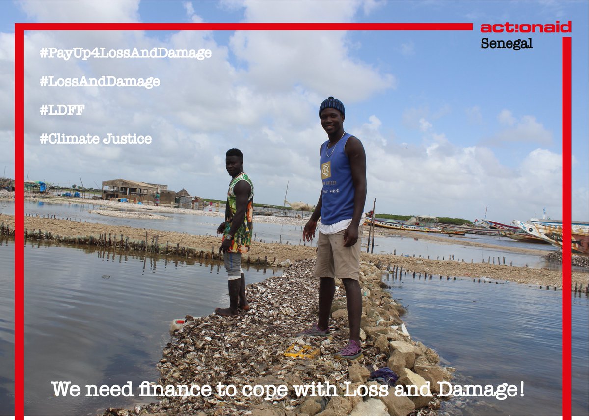ActionaidSN's tweet photo. Governements at the COP27 meeting must agree to set up a new funding facility to address loss and damage, polluting corporations and innovative financial instruments can be channeled to help communities in need.
#PayUp4LossAndDamage
#LossAndDamage
#LDFF
#ClimateJustice https://t.co/26FD6XEt7u