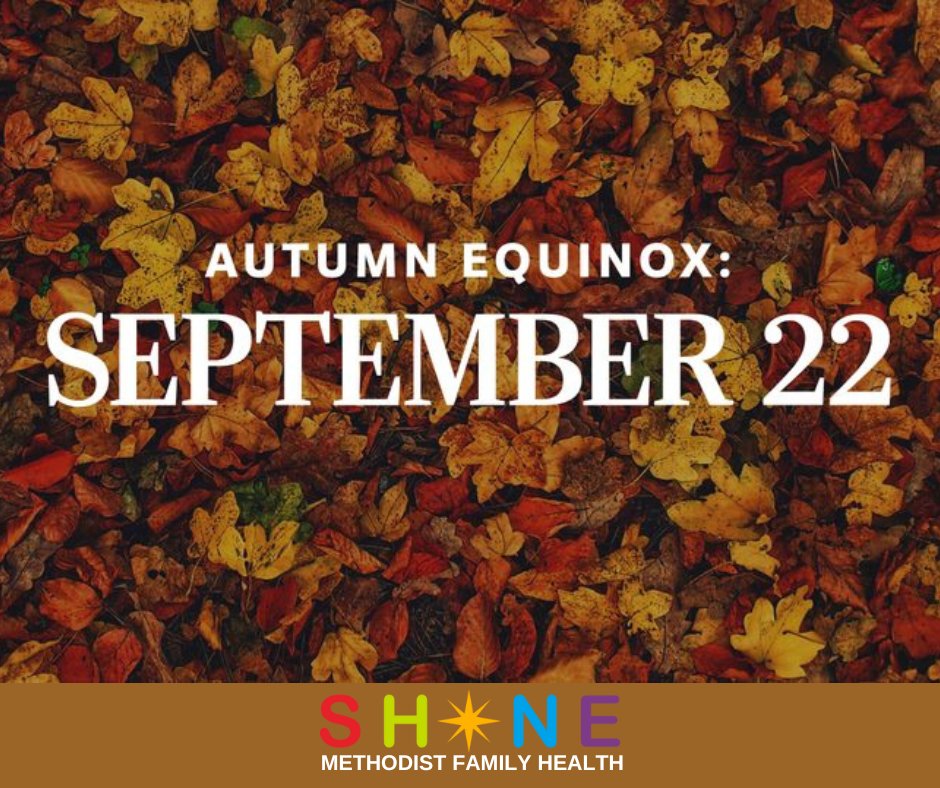 MethodistFamily's tweet image. Today is the Autumn Equinox. Once the sun crosses the equator, it is located more south in the sky. As a result, the Earth's Northern Hemisphere is tilted further away from the sun, leading the months that follow to have fewer hours of daylight and colder temperatures.