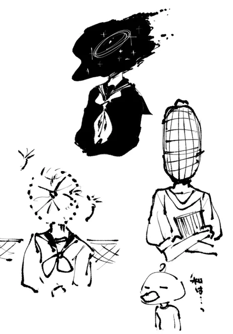 そろそろこの娘達を描きたいけど
宇宙ちゃん描くの怖いよ〜(宇宙恐怖症) 