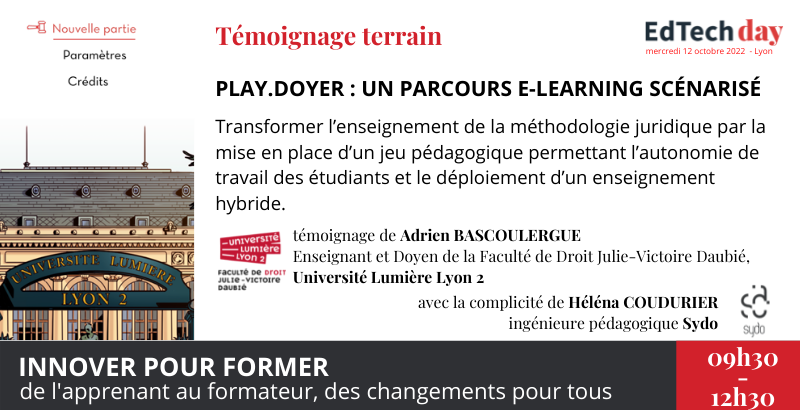 EdtechLyon (@edtechlyon) on Twitter photo Innovation pédagogique sur la forme ( #ludique #engageante) mais aussi innovation dans la construction d'une solution #edtech co-conçue par <a href="/BascoulergueA/">Adrien Bascoulergue</a> doyen de Fac. Droit à <a href="/univ_lyon2/">Université Lumière Lyon 2</a> et <a href="/sydopedago/">Sydo</a> #EdTechDay edtechday.net/innover-pour-f… Innovation pédagogique sur la forme ( #ludique #engageante) mais aussi innovation dans la construction d'une solution #edtech co-conçue par <a href="/BascoulergueA/">Adrien Bascoulergue</a> doyen de Fac. Droit à <a href="/univ_lyon2/">Université Lumière Lyon 2</a> et <a href="/sydopedago/">Sydo</a> #EdTechDay edtechday.net/innover-pour-f…