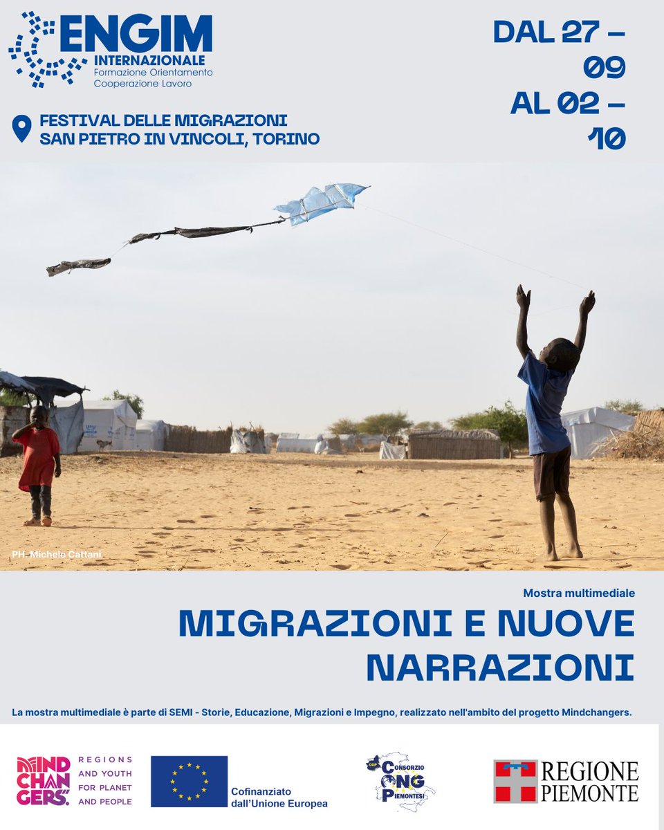 Ci trovate dal 27 settembre al 2 ottobre al Festival delle Migrazioni con la nostra mostra “Migrazioni e nuove narrazioni”. L’1 e il 2 di ottobre sarà inoltre possibile guardare il documentario Contrecourant.
#progettosemi #mindchangersproject #mindchangers