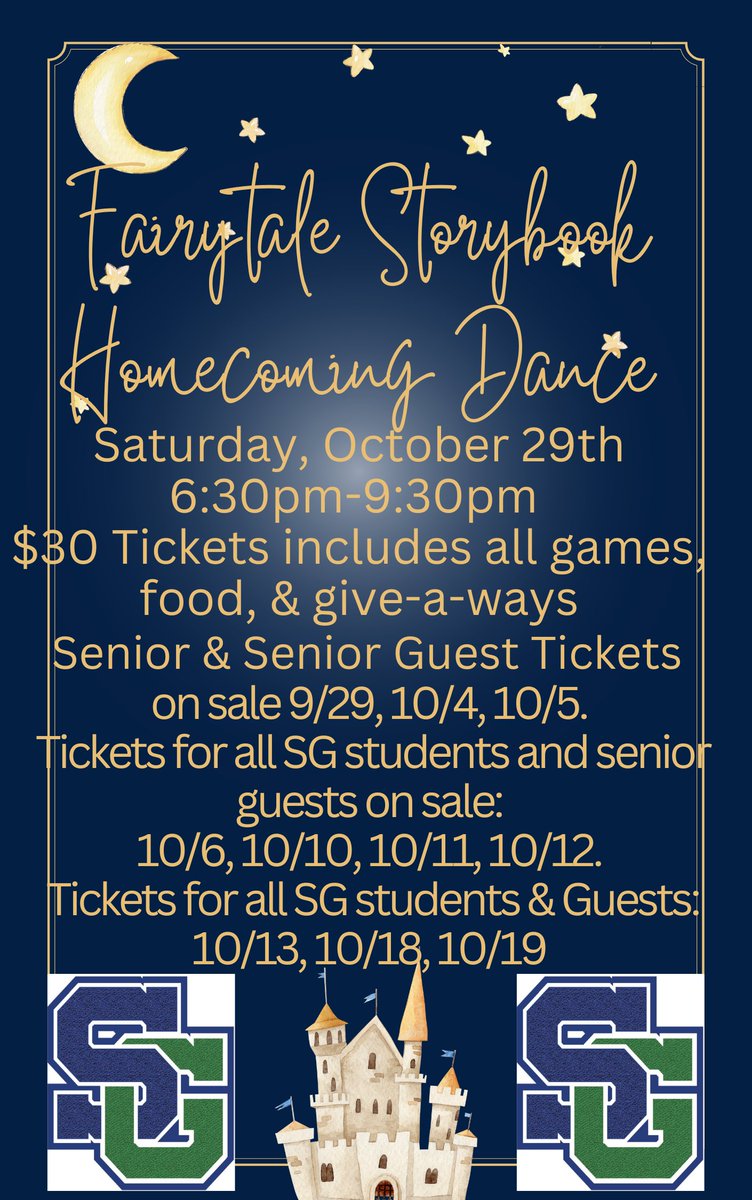 Hawks, make a note of our Homecoming Ticket Sale Dates! @ChadHarrisonSG @fhansonic @drjconnor299 @SarahOlsavsky