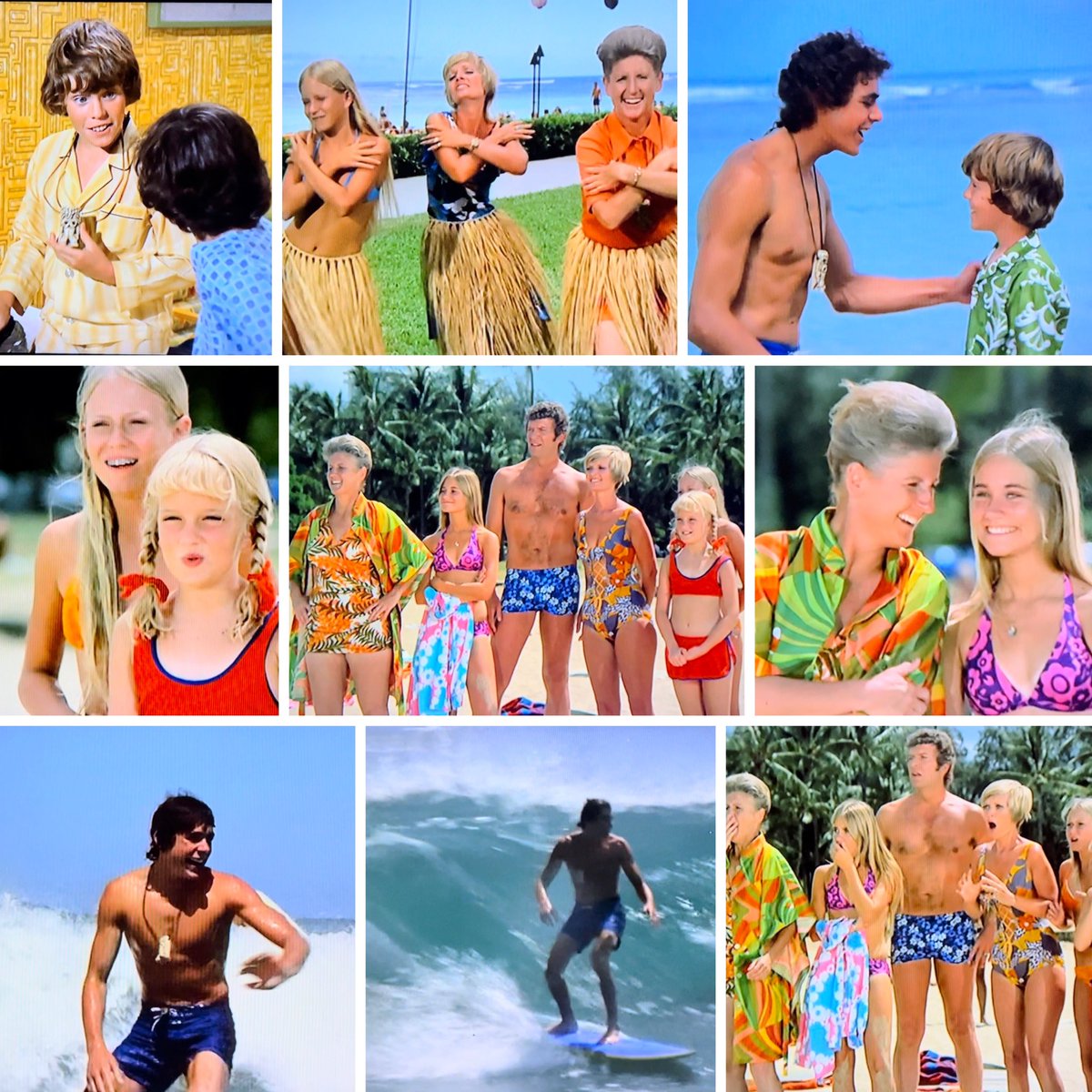 Aloha! ☀️🌴🏄🌺🌊This beautiful and groovy episode first aired 50 years ago today!! #hawaii #bradybunch #surfing #Anniversary #tiki #hula @MoMcCormick7 @MrBarryWilliams @CKnightBrands @Therealeveplumb
