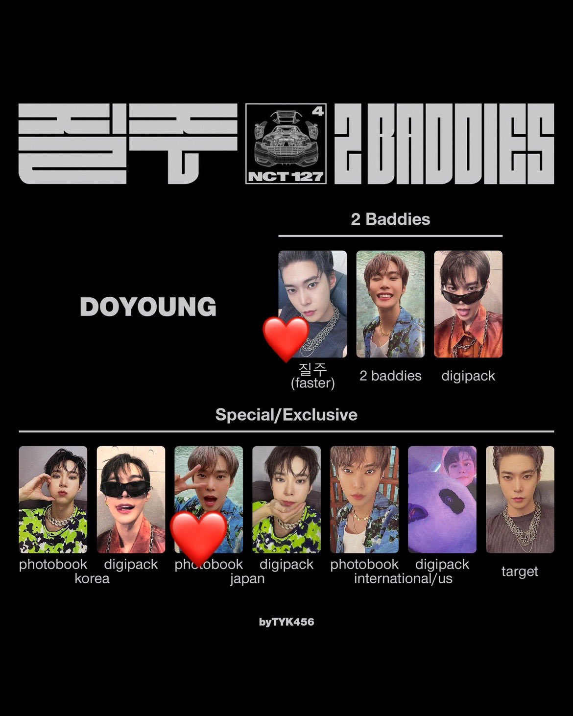 NCT127 勿体な イリチル 2baddies 疾走 ジョンウ トレカ ポスト