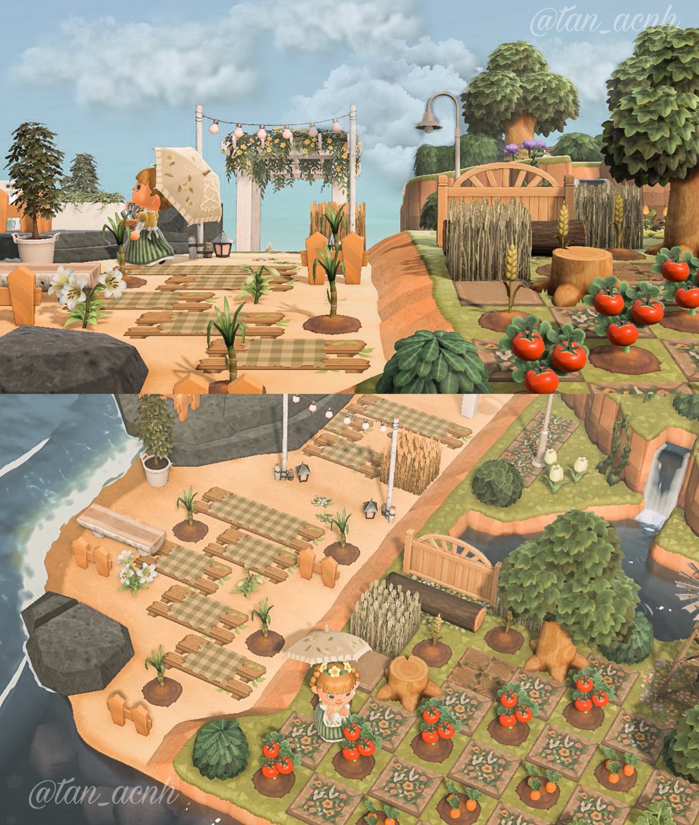 tan_acnh's tweet photo. Thats the farm alongside the water mouth and slightly extended on the beach 🍅 

Posting two days in a row, i am so happy 🥹 

#ACNHDesign #ACNH #AnimalCrossing https://t.co/jYcKyIAkvW