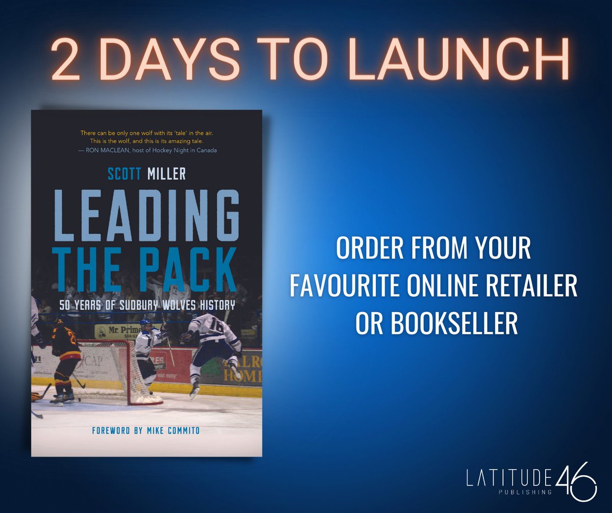 Get ready to celebrate the launch of Leading the Pack: 50 years of Sudbury Wolves History. We hope to see some of you at the book launch on Saturday, September 24, 2022 at Beef and Bird, Sudbury, ON. @ScottMiller_93 #northernontario #hockey #OHL #sudburywolves #50years