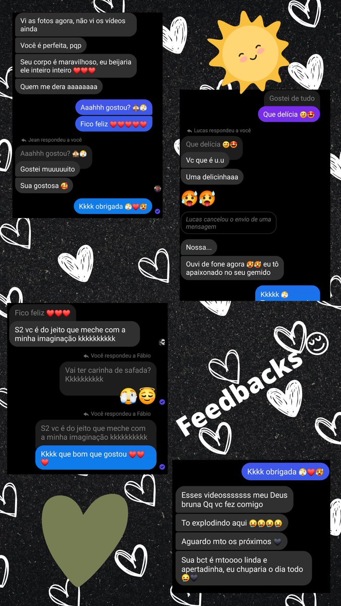BrunaEsplugues's tweet photo. Alguns dos #feedbacks dos meus #packs 😍🥰❤️
Vêm adquirir o seu também 😉😍

#nudes #vendopack #vendofotos #vendoconteudo #anal #BUNDAAWARDS #novinhasgostosas https://t.co/EgnnZ1Y3fT