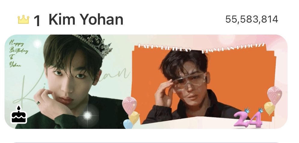 KYHFanUnion's tweet photo. Congratulations 🎉🎉🎉

Again we meet 55,555,555 votes in CHOEAEDOL_CELEB. Let’s save ever hearts for next project. 

Many thanks for everyone’s hard work. 
You’re THE BEST👍👍👍♥️🐰

#김요한 #KIMYOHAN #위아이 #WEi
@WEi__Official @WEi__Member https://t.co/GJ5mIc4UwQ