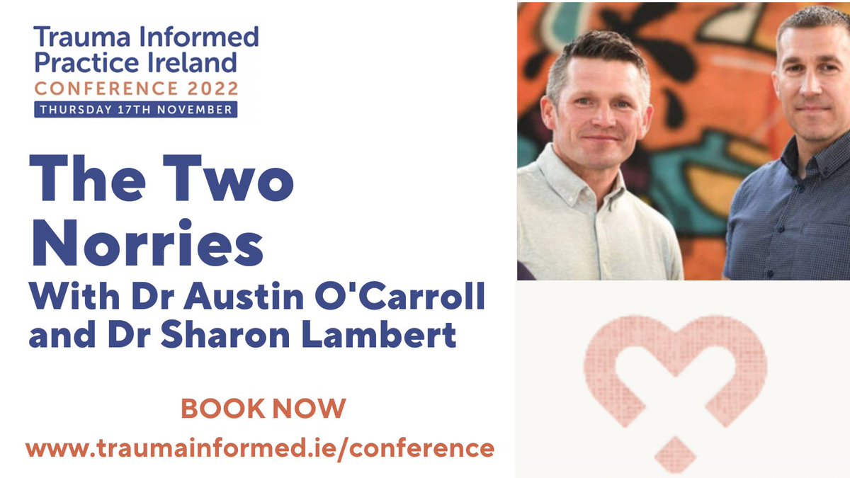 QualMatters's tweet photo. SPEAKER ANNOUNCEMENT: @2NorriesPodcast in conversation w/ @sharonlambert0  &amp; @austinoc_austin 

A collective of the strongest voices for #traumainformed inclusion in Ireland #tipcon22  #trauma  

Pls RT 
Link to book below https://t.co/apLF4A1cLX
