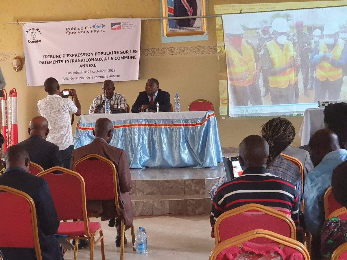 Lubumbashi, le Bourgmestre de la commune annexe rend compte a sa population sur la collecte et l'affectation de la redevance miniere . Bel exemple de transparence et de redevabilite  a suivre.