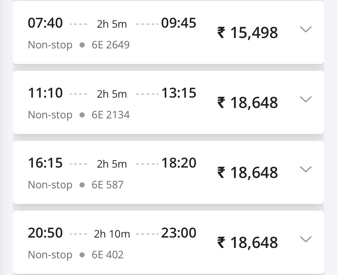 kabirupmanyu's tweet photo. Absolutely insane how expensive domestic air travel has become! 🥶 https://t.co/L2xTml71Pq
