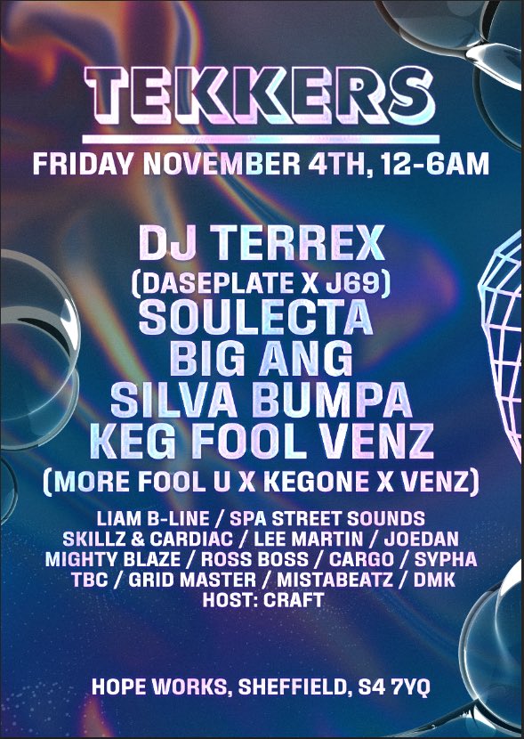 Tekkers , And Were Back Who’s Ready To Get Real Ravey !!! In 2 Rooms Of Madness !!!!!!! 
Tickets On Sale Now &gt;&gt; skiddle.com/e/36181066
Full Decor + Lighting 
Less Talking Now The Good Stuff Below ¥¥¥¥¥🚀🚀🚀🚀🚀