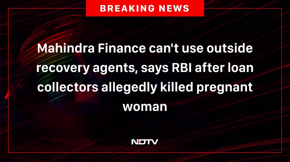 ndtv's tweet photo. #MahindraFinance https://t.co/QzHlhPMiBl