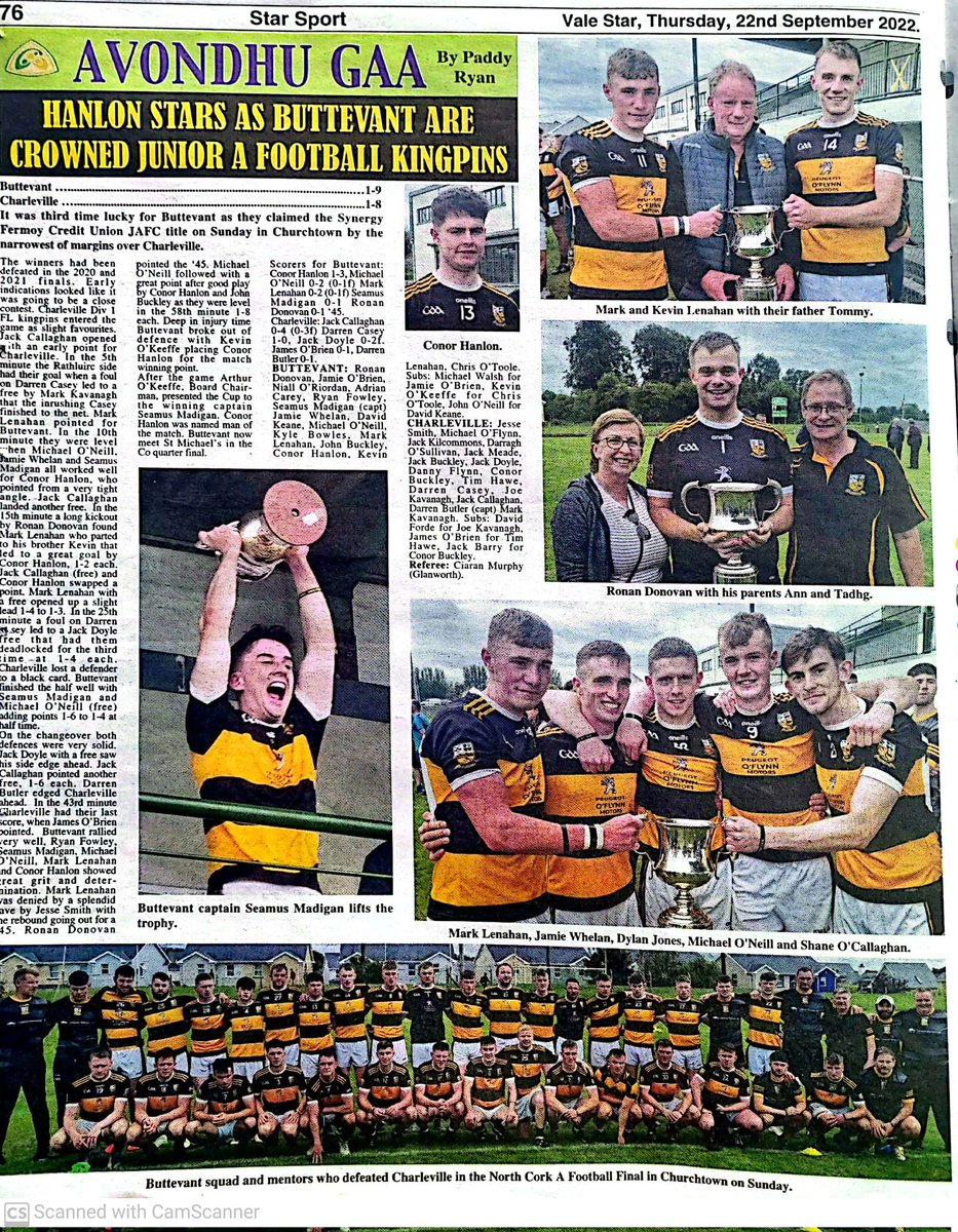 ButtevantGAA's tweet photo. "Vale Star" match report from last Sundays Junior A Football Championship Final. https://t.co/cj5bFNk5wq