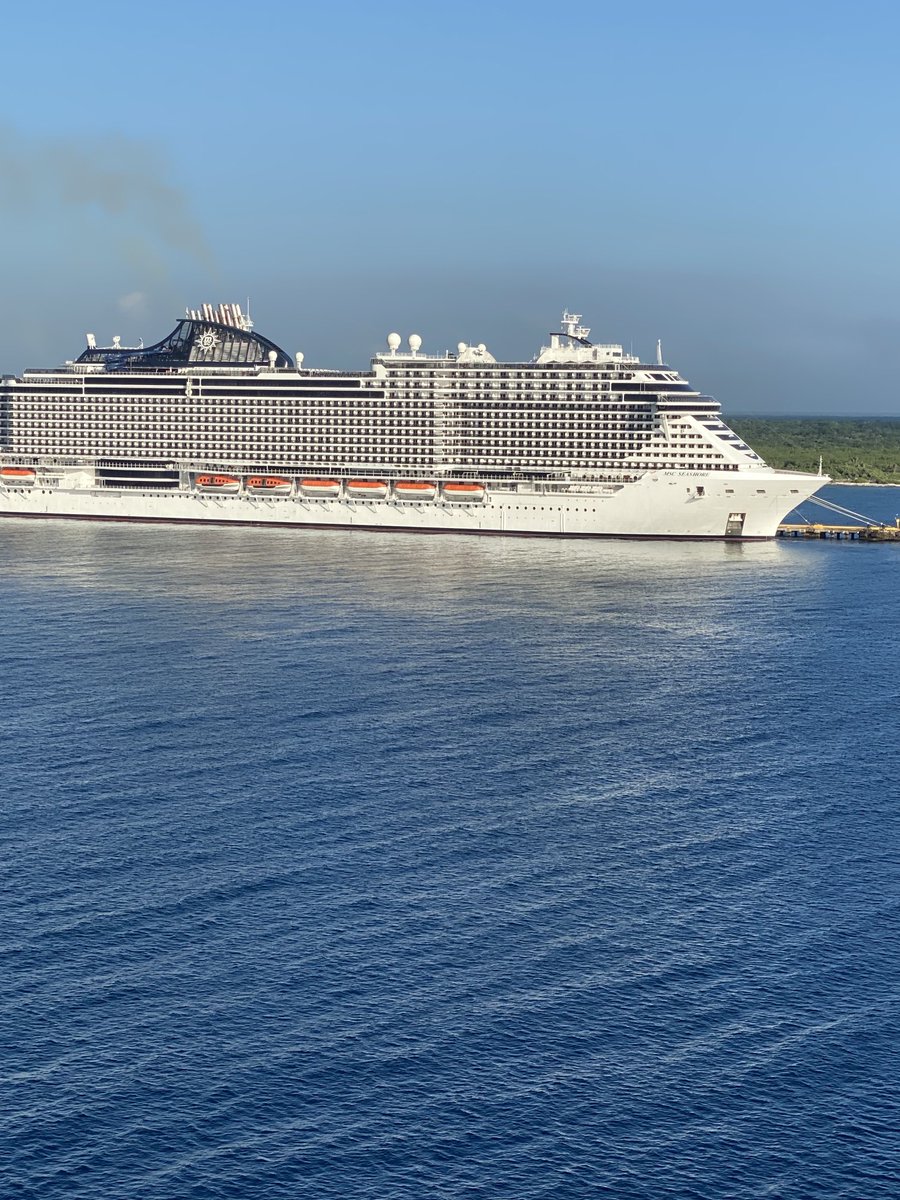 VacationsbyEd's tweet photo. MSC Seashore beat us to Costa Maya! https://t.co/fzEzjfinnD