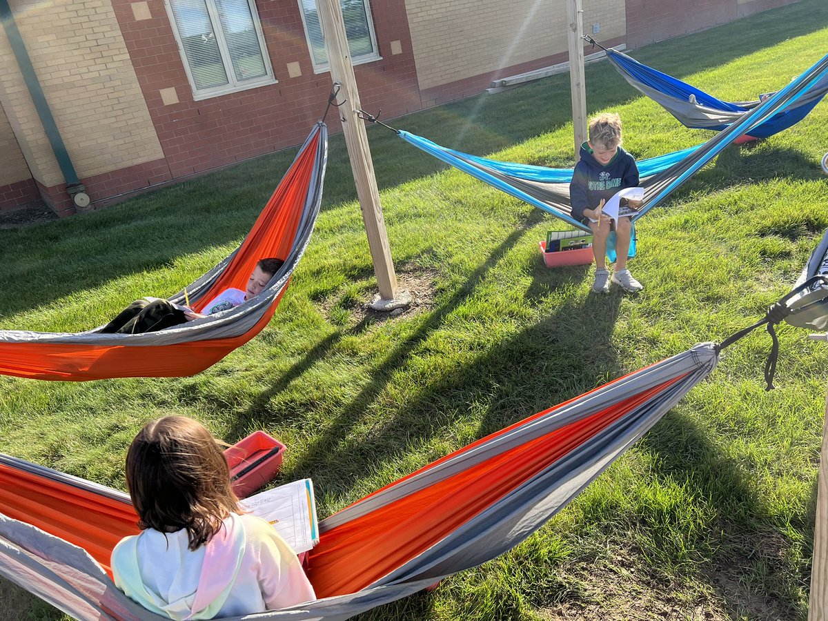 MrsEParkhurst's tweet photo. Beautiful weather + writing about our senses = the perfect chance to use the hammock forest ✍🏼☀️ https://t.co/W3ZaPbQHJX