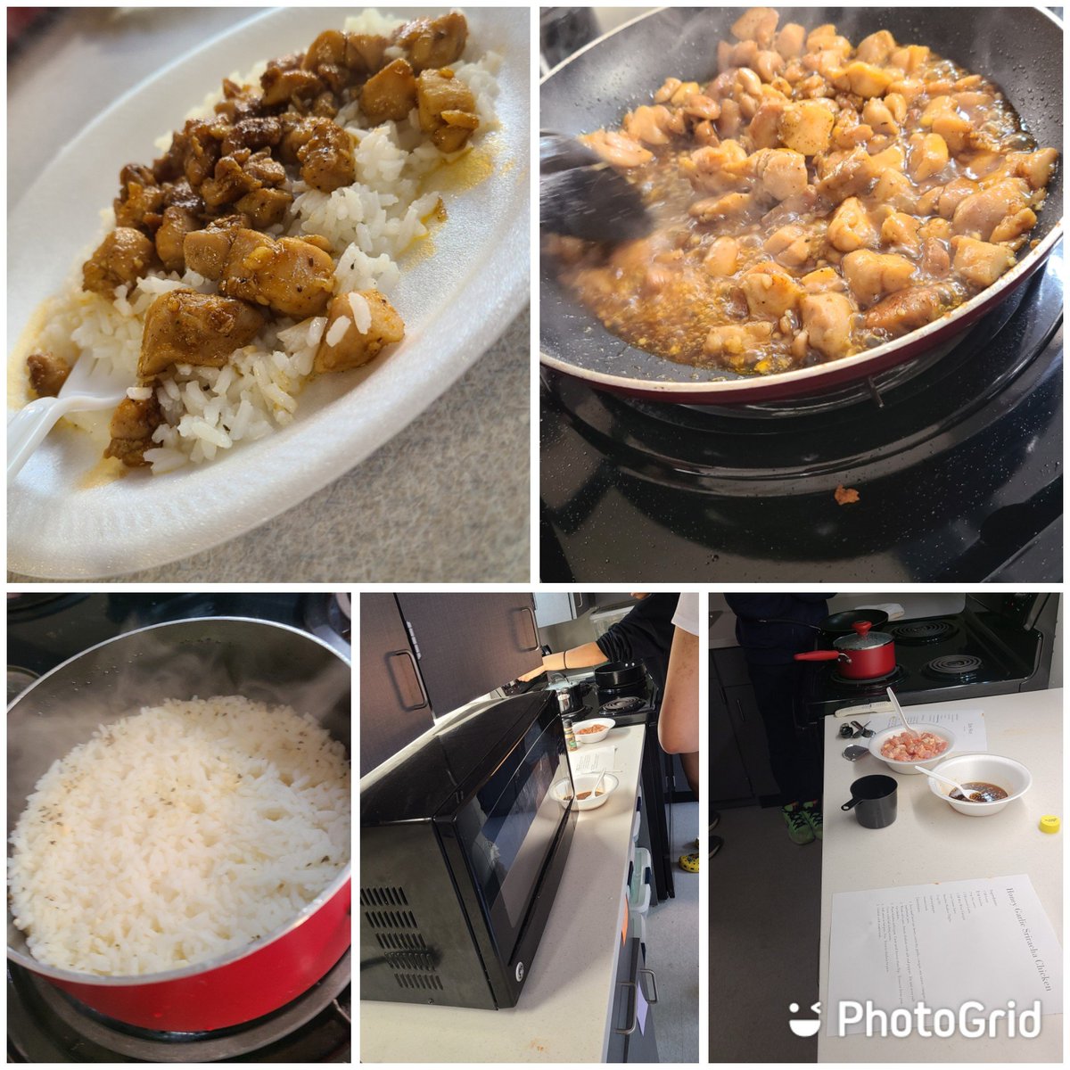 1st day cooking in our almost new kitchen. Even with the few hiccups it was very successful. Honey Garlic Sriracha chicken over rice. 
#absscte
#GHS