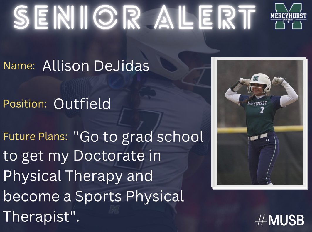 HurstSoftball's tweet photo. 🚨SENIOR ALERT🚨 Today we are honoring senior, Allison DeJidas! 
Ally plans to go to graduate school to get her Doctorate of Physical Therapy degree and become a Sports Physical Therapist!
Three days until senior day!!! 
Go Lakers! https://t.co/a3xRja3tAM