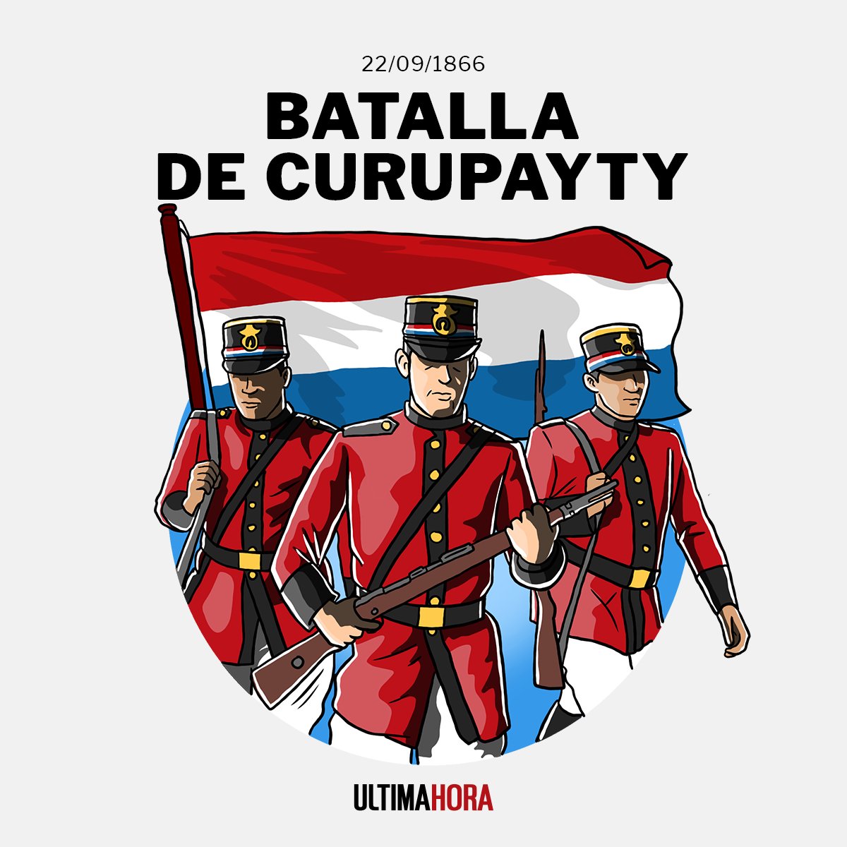 156 años de una de las heroicas hazañas que permanecen en la memoria del Paraguay: la batalla de Curupayty. 

En aquella contienda 5.000 paraguayos vencieron a 20.000 invasores aliados.

Fue la más resonante victoria del ejército paraguayo en la Guerra de la Triple Alianza.