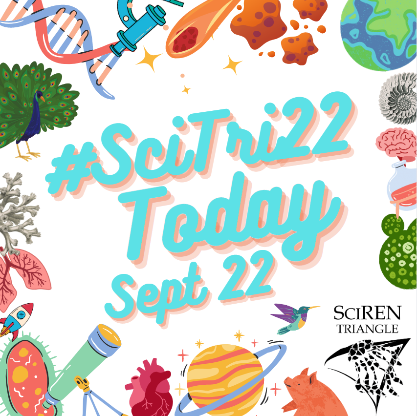 SciREN_Triangle's tweet photo. It's finally here!!! 🎺The SciREN Triangle Networking Fair &amp; Educator Open House is this evening Sept 22 6-8:30pm🎺We can't wait to see our researchers and educators bond over some amazing SCIENCE! Make sure to use #SciTri22 or tag us @SciREN_Triangle  in your event pictures!! https://t.co/hXdTzMTNRq