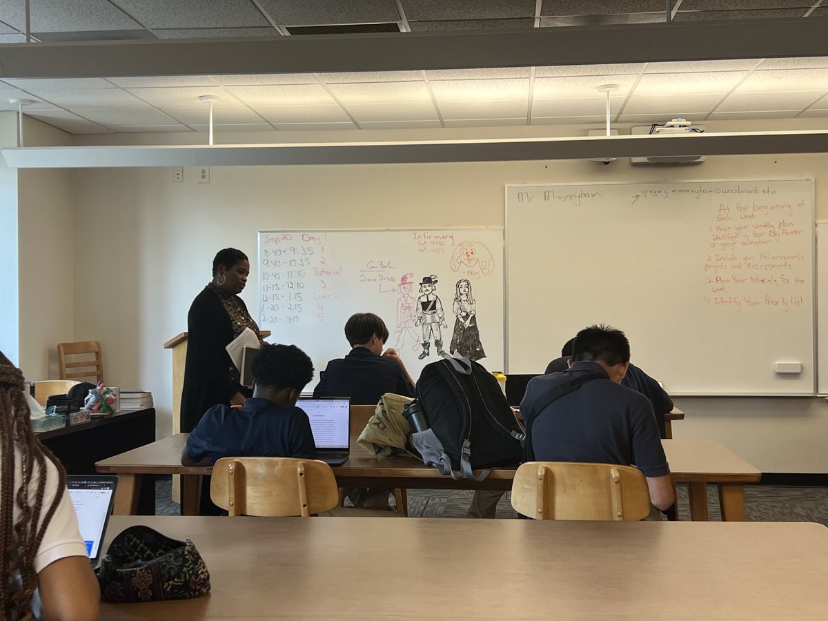 mrsacbragg's tweet photo. Our Bestow Cohort has begun instructional rounds! New this year: our first set is in departments! This was our learning support and counseling group and we had great conversations around student accountability and levels of support @WoodwardAcademy #woodwardway #waupper https://t.co/1TQsNFRpDo