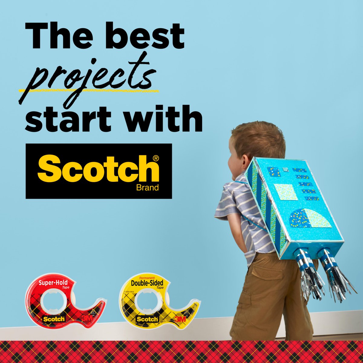 From paper to cardboard, Scotch® Super-Hold Tape helps your school projects soar to new heights with less mess. #ScotchBrand #BacktoSchool #papercrafts
