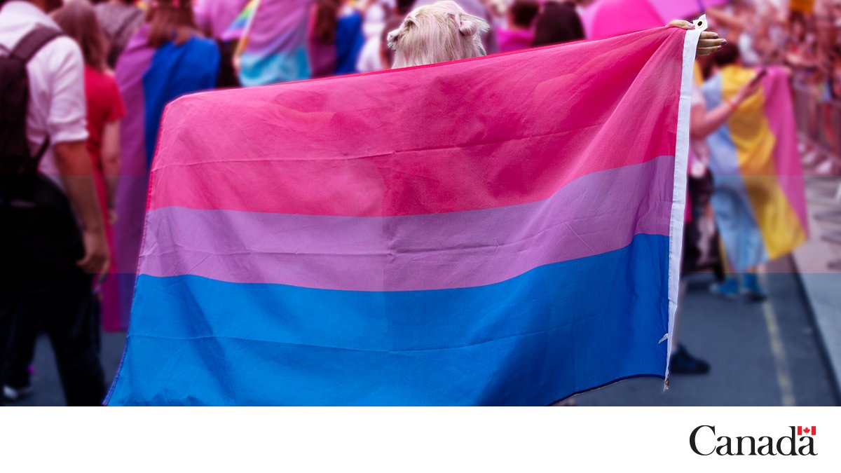 #DYK? There are approximately 332,000 #Bi+ women and 161,200 bi+ men in Canada. 

For #BiWeek, let’s recognize the largest group within #2SLGBTQI+ communities. Let’s celebrate all love, relationships, connections, and identities. #LoveisLove 💗💜💙