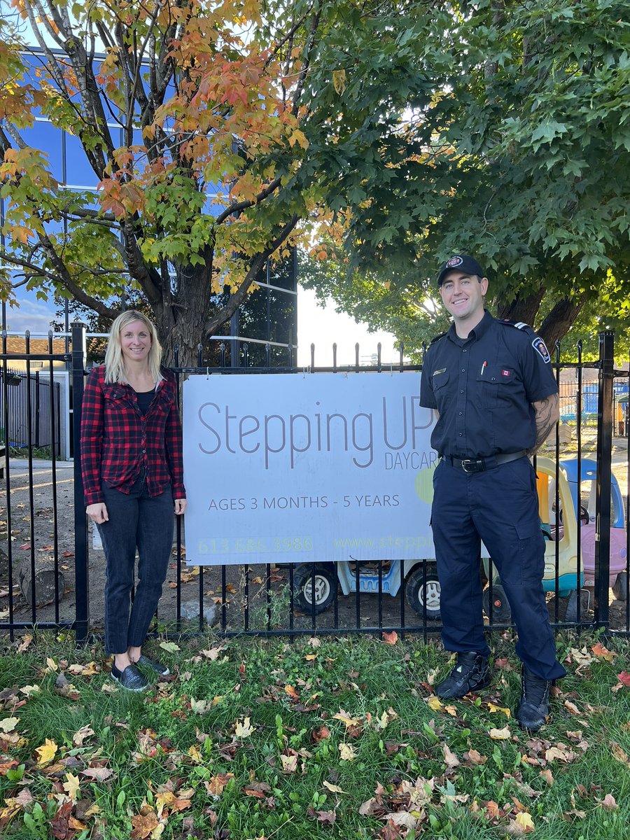 OttFire's tweet photo. Stopped by ‘Stepping UP Daycare’ this morning &amp; all the kids are back &amp; doing well. Thanked the owner, Lindsay, for making the right decisions &amp; calling 911 to get emergency crews on scene.👏

A great reminder for all businesses to practice their emergency plans.#OttNews https://t.co/BMrA1q43BG