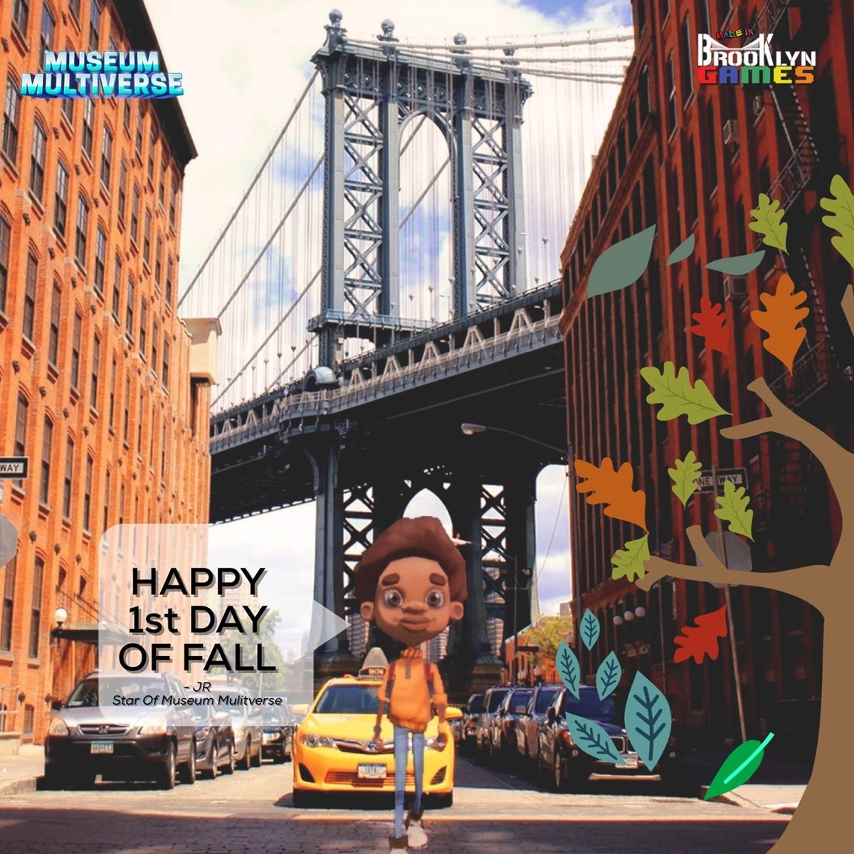 #Fall has finally arrived, and we couldn’t be happier. 
Welcoming you with open arms!

#FIRSTDAYOFFALL #MuseumMultiverseVR #Hessvacio #MadeinBrooklynGames 
#AR #VR #XR #virtualhumans #gamedevofcolor #gamedevelopment #instagamers #gamedev #madewithunity #museummultiverse