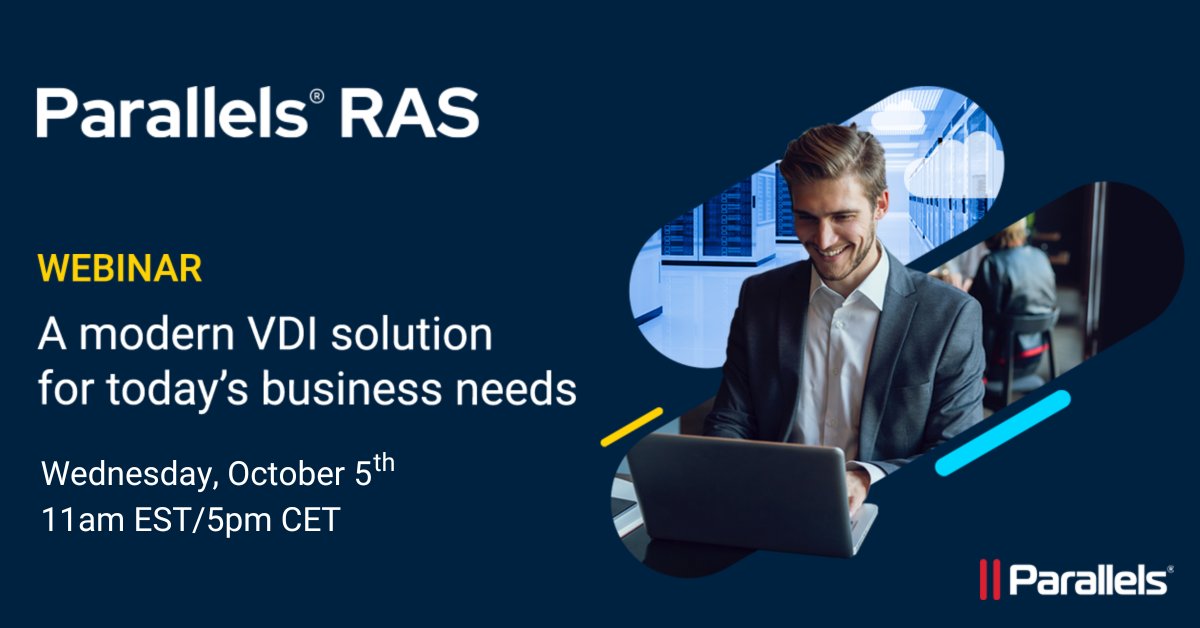 Modern businesses need modern VDI. Learn how organizations are adopting Parallels RAS to give employees greater flexibility and freedom to securely access apps and work from anywhere, at any time, on any OS or device. Register for our webinar: allu.do/3BXDjWu