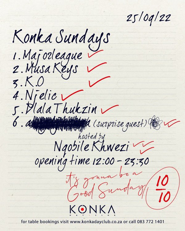 KonkaSoweto's tweet photo. KONKA SUNDAYS a solid 10/10 🏆 make sure to prebook your tables on https://t.co/8V2evpMJen or WhatsApp us 083 722 1401

YOUR SUMMER DESTINATION ☀️🍃 https://t.co/nguEXIEpXP