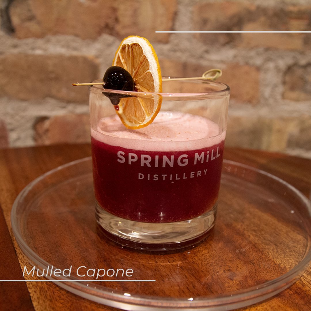 SpringMill1836's tweet photo. The Fall menu is here! 🍂 We have new deliciously warm and flavourful drinks crafted by our bar staff for you to try. These are just a few! The favourite so far is the Mulled Capone which our Bar manager Tim says "tastes exactly like Fall."
#SpringMillDistillery #FallCocktails https://t.co/hrHIqPZ3Lk