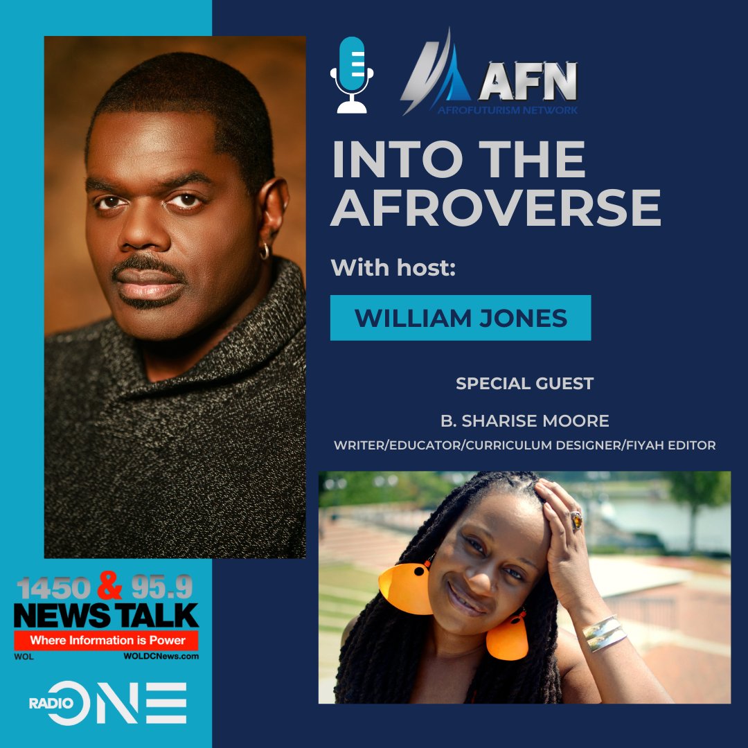 Hey all! I'll be on Radio One Tues (9/27) at 10 AM on WOL 1450 AM/95.9 FM or woldcnews.com. I will be discussing the Conjuring Worlds Afrofuturist Textbook for Middle and High School Students. Be sure to tune in! #afrofuturismnetwork #IntoTheAfroVerse