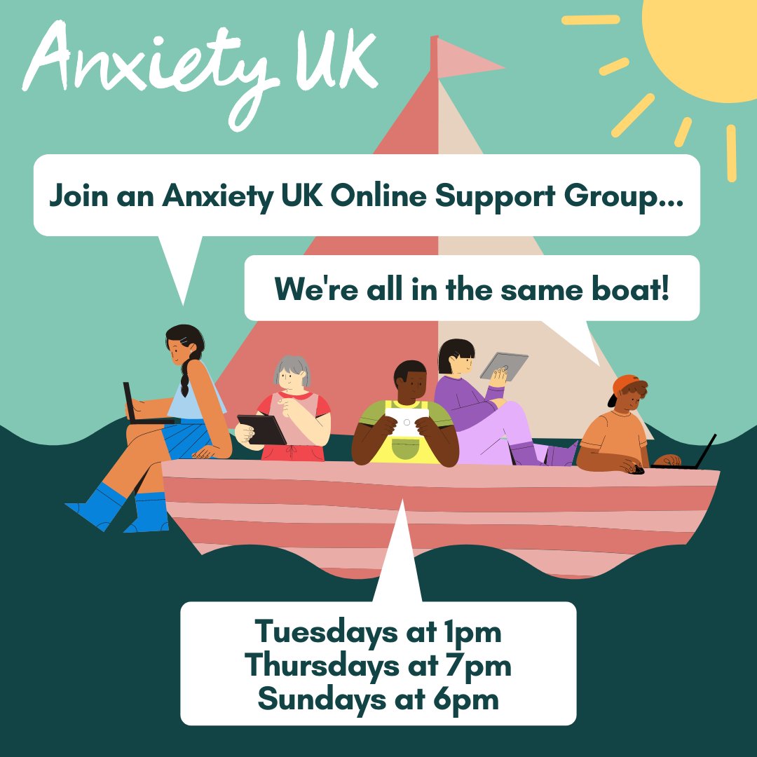 Our support groups run three times a week and are really popular. If you are living with #anxiety and would like to speak to others and share coping strategies and tips, our groups could be just the ticket. Find out more here: anxietyuk.org.uk/get-help/anxie…